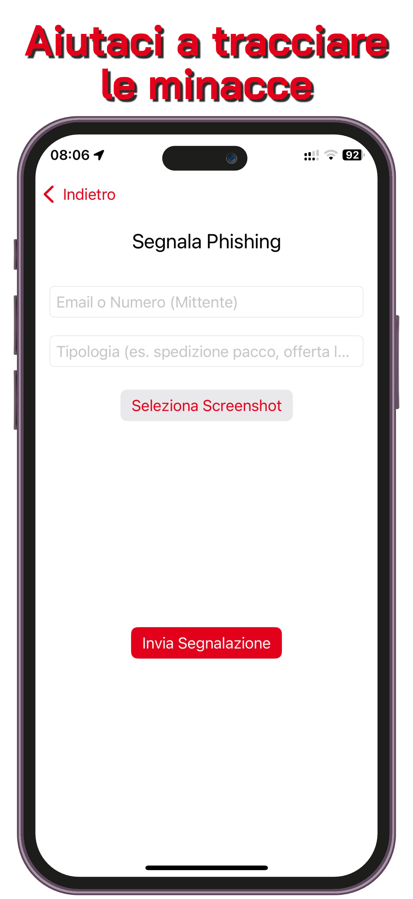 Segnala un tentativo di phishing